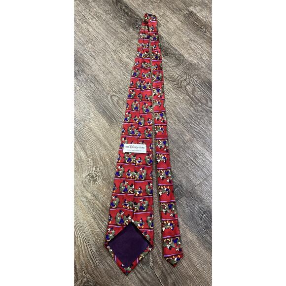 Disney Christmas Necktie Mickey Donald Goofy 100% Silk Classic Festive Holidays - Picture 6 of 6